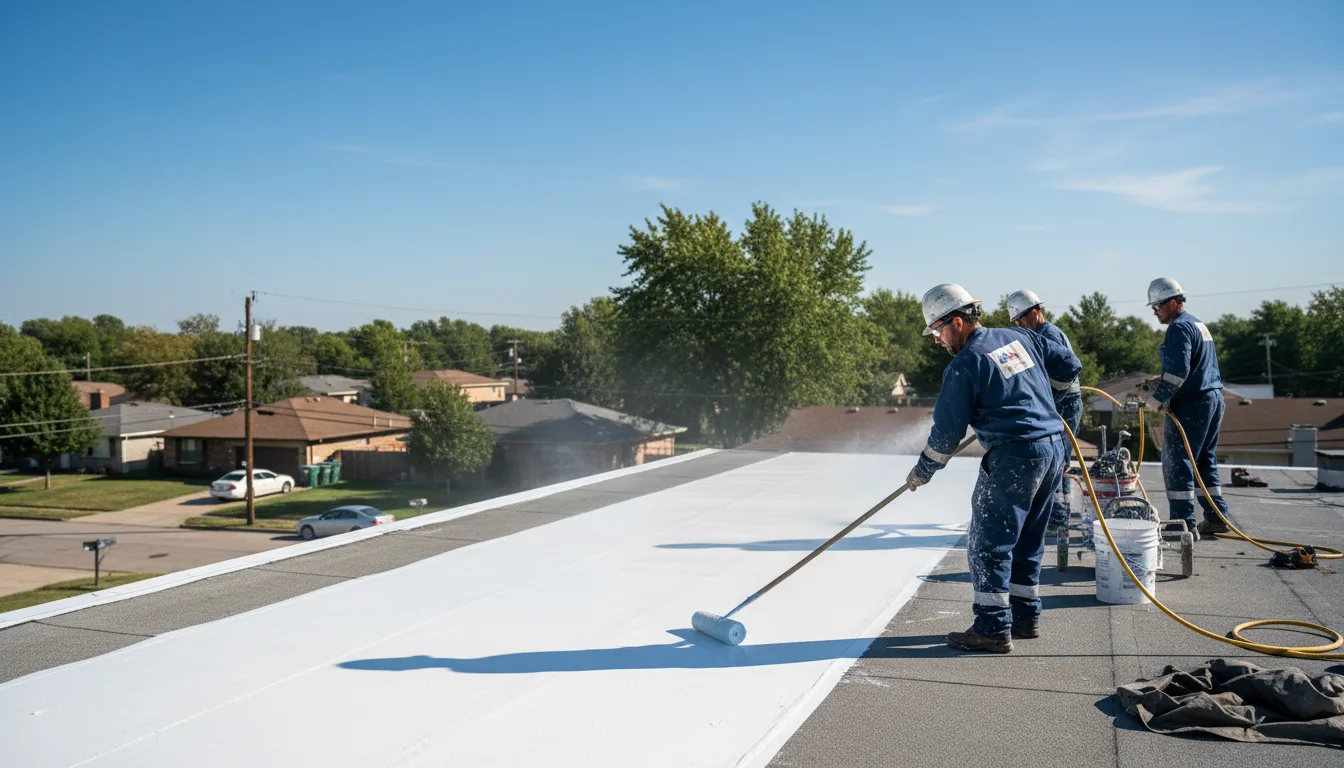 Commercial roof coating in Dewy Rose, GA near me